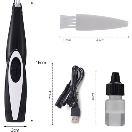 1 PC Professional Pet Foot Hair Trimmer Dog Growing Clipper USB Rechargeable Butt Ear Eyes Hair Cutter Remover Low-noise