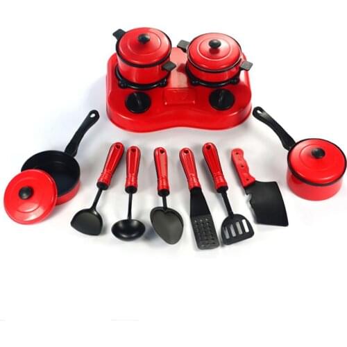 11Pcs Simulation Kitchen Cookware Pretend Role Play Toy for Kids Birthday Gift