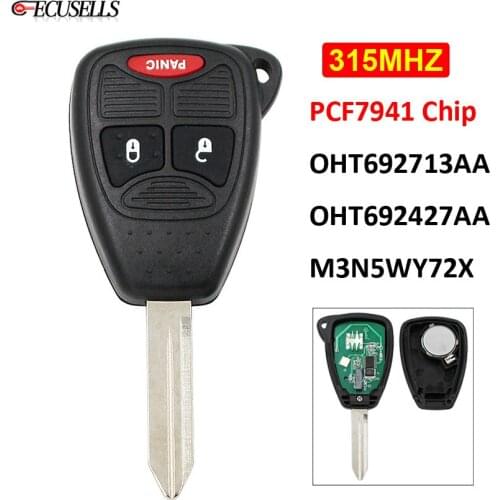 2+1/3 Button Remote Car Key 315MHz PCF7941 Chip OHT692713AA OHT692427AA M3N5WY72XX for Chrysler 200 300 Aspen for Dodge for Jeep