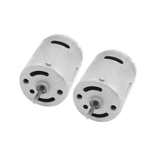 2PCS 3-6V (can use 7.2V) DC 6V 24000RPM Output Speed 2Pin Connector 370 Motor for Aircraft Model