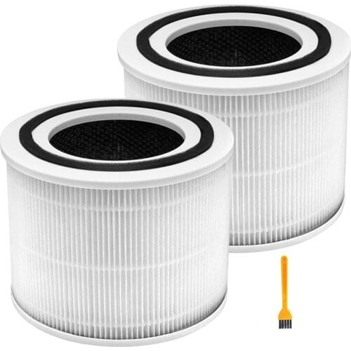 Core 300 Air Filters True HEPA Filter Replacement for LEVOIT Core 300 Air Purifiers Core 300-RF 2 Pack