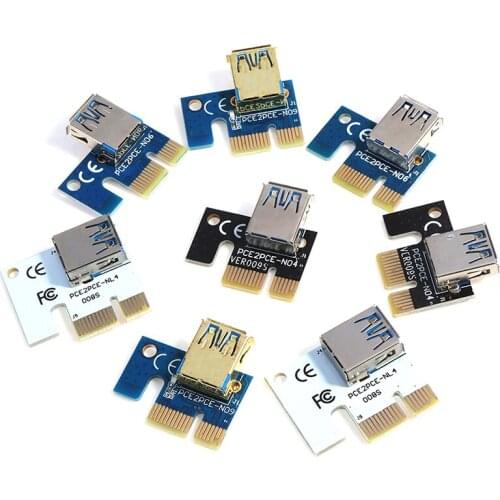 New 2PCS PCIE 1X to16X PCI-E 1X to USB to Video Graphics Card PCI-E Extension Card