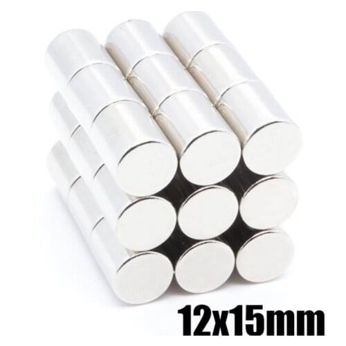 3pcs12×15mm N50 Neodymium Magnets Rare Earth Round Supper Strong Grade