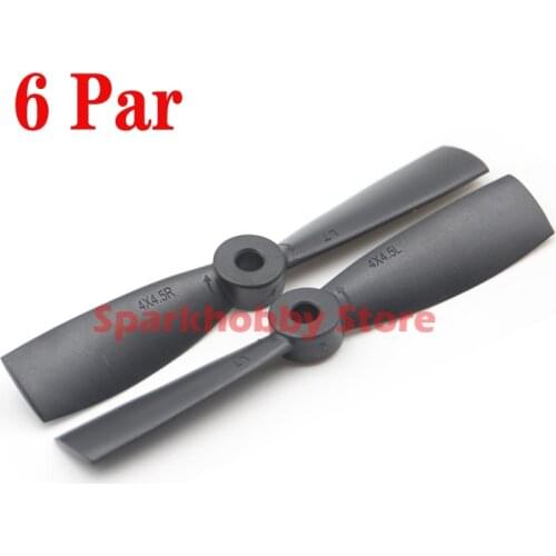 6 pares 4045 hélice de cabeza plana CW CCW Props 2 cuchillas paleta 5mm agujero para 2204 Motor RC Quadcopter piezas de repuest