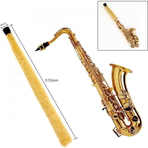 Alto Saxophone Cleaner Yellow Soft Fiber Brush Pad Saver Durable and Easily Keep Saxophone Clean and Dry Saxophone brush