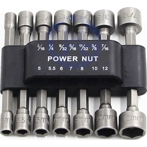 Free Shipping 14pc/Set Power Socket Wrench Power Nut Hex Handle Screws Sockets Pneumatic Bit Socket S4-1053