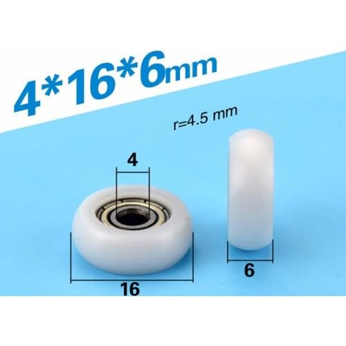 Free Shipping micro type bearing roller wheel 4*16*6 type mini bearing roller 604ZZ BALL BEARING WHEEL