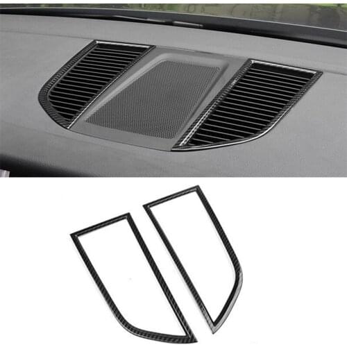 Center Console Dashboard Air Outlet Frame Decorative Cover Trim Carbon Fiber Color Car Styling For Porsche Macan 2014-2018