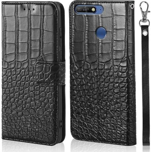 For Huawei Y6 2018 Case 5.7" inch ATU-L21 Soft Silicone TPU Crocodile texture leather Case For Huawei Y6 Prime 2018 case