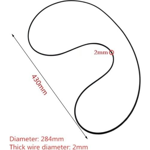 Diameter 284 Round Section Turntable Belt LP Vinyl Record Player Phonograph Accessories High Quality