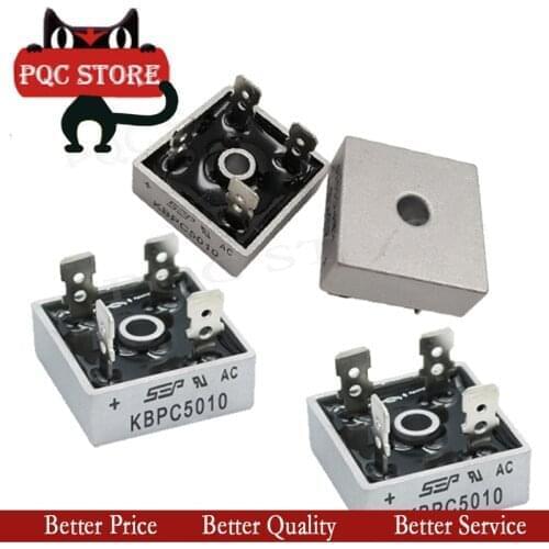 2PCS/LOT KBPC5010 50A 1000V Diode Bridge Rectifier kbpc5010