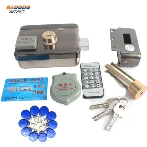 Electric lock 125KHz RFID ID EM card motor lock can connect intercom for access control system