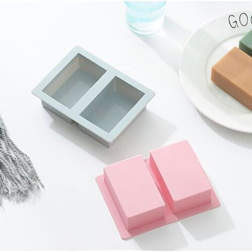 1PC High-quality cake handmade soap mold 8 * 5 * 3.2cm square brick can make 125g soap silicone molds fondant moldsY20