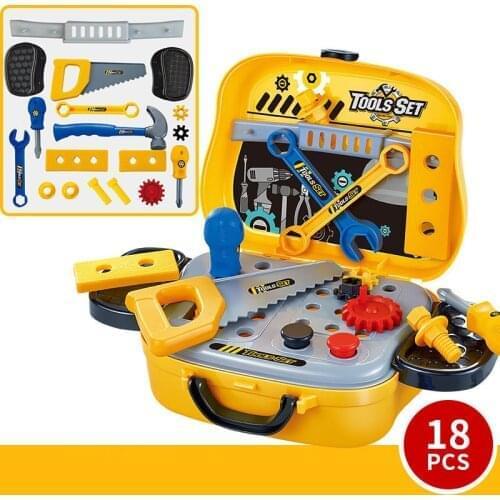 Pretend Play Helmet Plastic Drill Tool Kit Toys Simulation Repair Tools Engineering Learning Education Garden Toys For Boys