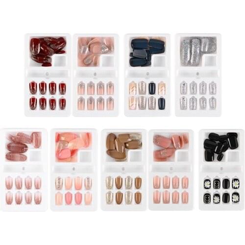 Press On Manicure Tips False Nail Full Cover Fake Extension Artificial Sets for Household Loving Nail Accessories