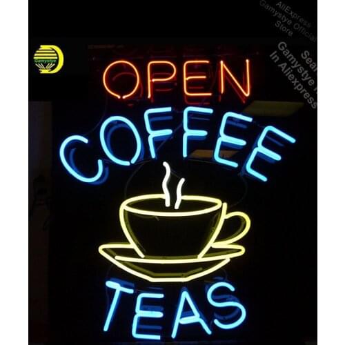 Neon Signs for Coffee Cafe Tea Shop Neon Light Sign Handcrafted Recreation Room Bar Neon Light Sign Outdoor Wall Light Nail Sign