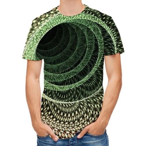 Three-Dimensional Graphic T-Shirt Casual Lattice Tops 3D Mens T-Shirt Summer O-Neck Shirt Plus Size Cool Fashion Streetwear