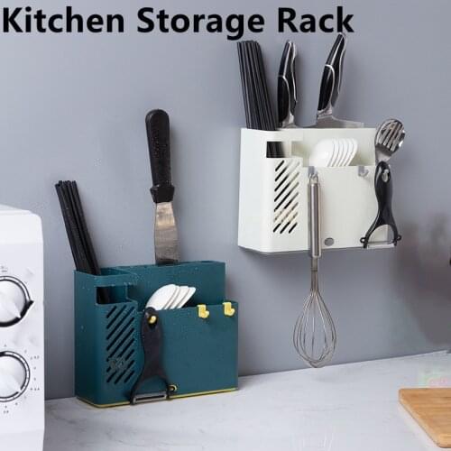 Newest Multifunctional Kitchen Tableware Spoon Chopsticks Storage Box Wall-mounted Chopstick Holder Home Storage Accessories Hot
