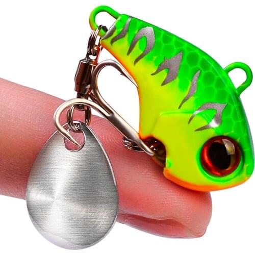 Fishing Lures Wobble Rotating Metal VIB vibration Bait For Pike Bass Trout Treble Hook Artificial Hard Baits Spinner Spoon Lure