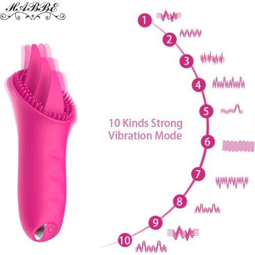 Tongue Vibrators For Women 10 Modes USB Power Vibrating G-spot Massage Oral Licking Clitoris Stimulator Sex Toys For Couples