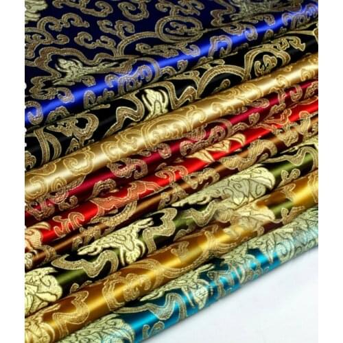 50*90cm Vintage Chinese Style Brocade Satin Jacquard FabricDIY Handmade Patchwork Satin Fabric For Sewing Kimono Cheongsam
