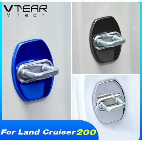 Vtear car door lock cover Anti-scratch decoration exterior accessories styling frame trim For Toyota LAND CRUISER 200 2020 parts