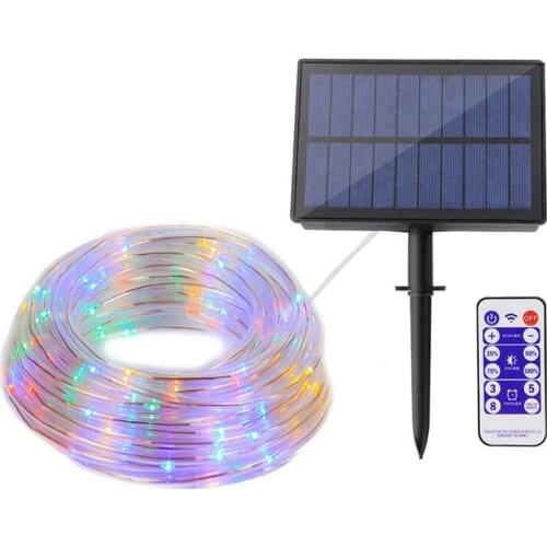 10M/20M/30M Solar Rope Tube Lights Waterproof Outdoor Solar Lamp String Lights For Garden Holiday weddings Christmas Garland