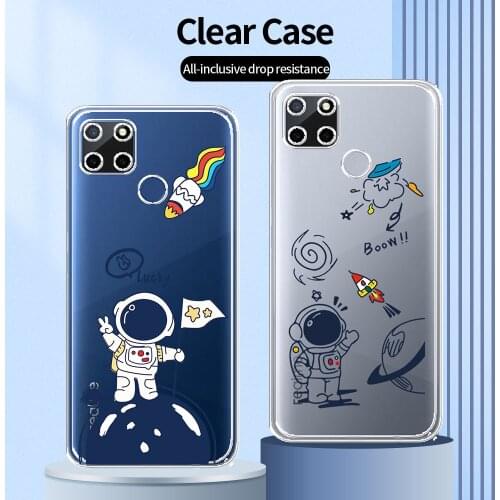 For OPPO Realme C12 Case Clear Soft Case For Realme C12 c12 Transparent Fashion Back Cover For OPPO Realme C12 Cute Phone Fundas