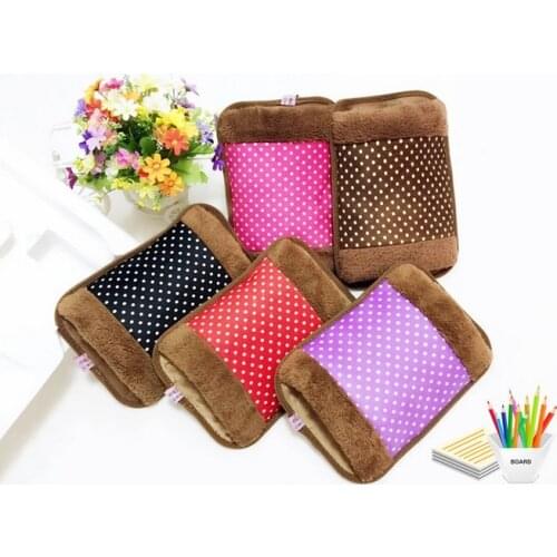 1PC double inserted floral hot water bag double intervene electric charging type hand warmer winter 26x19cm fabric craft E0003