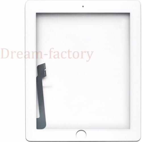 10PCS Touch Panel Screen Digitizer with Camera Holder Adhesive No Button Tape for iPad 2 3 4