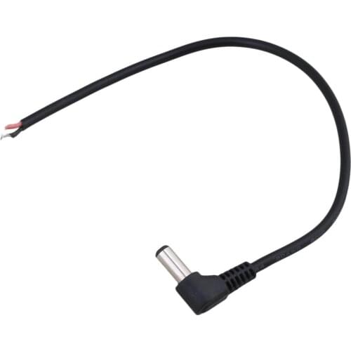 10pcs DC Power Plug Connector 5.5 x 2.1mm Male Right Angle L Jack Cord Cable