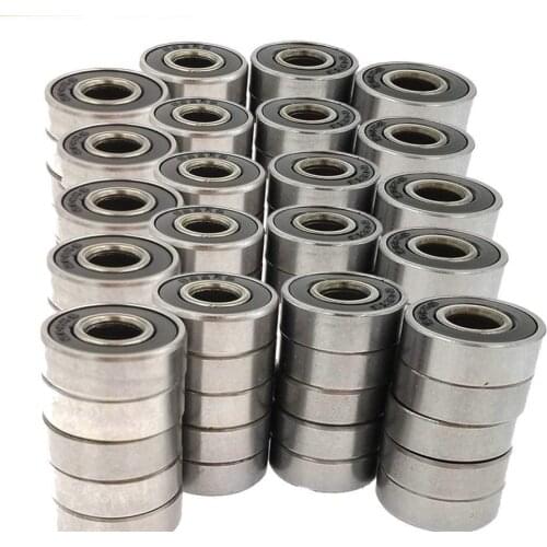 100pcs 608-2RS Skateboard Bearing,Rolling bearings Black /Red /Blue, 8x22x7mm