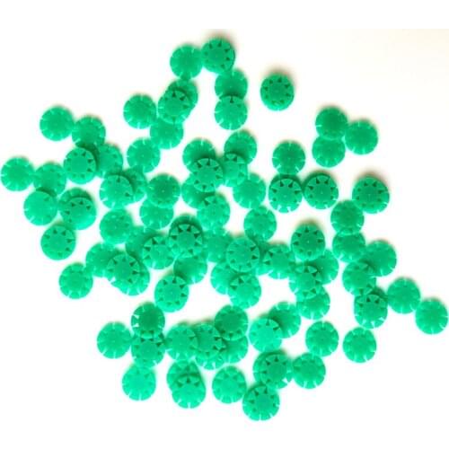 100pcs Dental Root Canal File Counting Tablet Disinfection Marking Circle Dental Mark Ring Counting Silicone Ring 8 flap Color