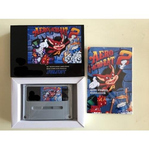 16Bit Games ** Aero the Acro-Bat 2 ( French PAL Version!! Box+Manual+Cartridge!! )