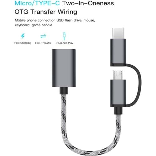 2 In 1 USB 3.0 OTG Adapter Cable Type-C Micro USB To USB 3.0 Computer Phone Adapter Mobile Phone Converters Support Dropship
