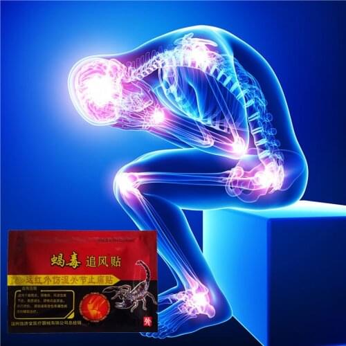 24Pcs=3bags Chinese Herbal Medicine Joint Pain Strong Analgesic Plaster Scorpion Arthritis Back /Neck Shoulder Pain Relief Plas