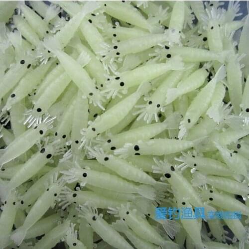 4cm luminous shrimp soft fish lure fishing bait lure 50pcs/lot