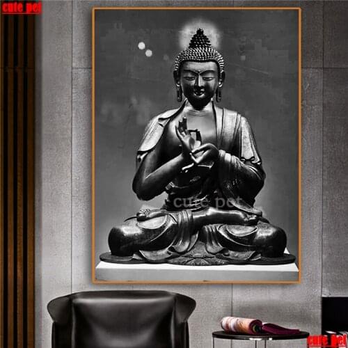 DIY Diamond Painting Buddha statue religion Embroidery Full Square Diamond 5D Cross Stitch Rhinestone Mosaic Painting Home Decor