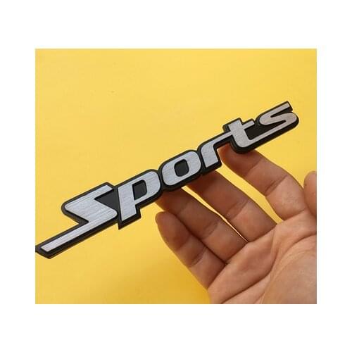 Aluminum Black Sport Racing Logo Car Trunk Tailgate Emblem Badge Decals Sticker Car Accessories