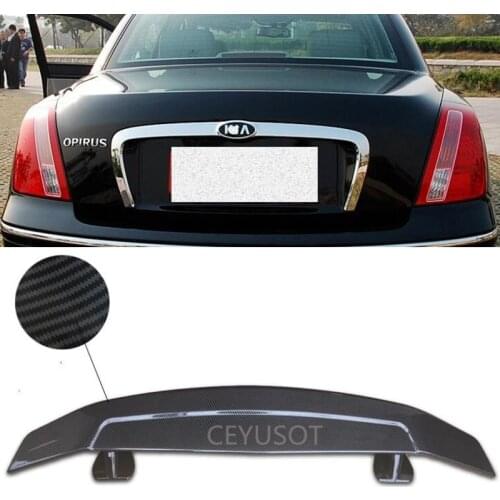 CEYUSOT For Universal Spoiler WING OLD NEW KIA OPIRUS ABS Material Car Trunk Black Rear Lip Tail Decorative Accessories 2000-UP