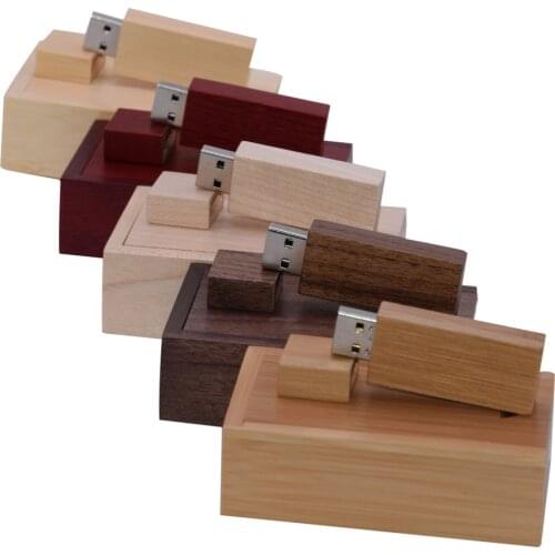 Over 10pcs free logo) Wooden USB Flash Drive natural wood pendrive 4GB 16GB 32GB 64GB Pen Drive Memory Stick photography gift