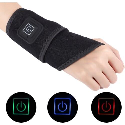 Electric Far Infrared Heating Wrist Brace Support for Arthritis Pain Relief Hand Tendinitis Wormwood Therapy Heated Wristband