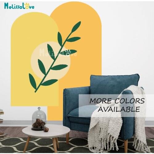 Geometric Colorblock Decor Modern Abstract Living Room Bedroom Home Decal Removable Vinyl Wall Sticker BD771