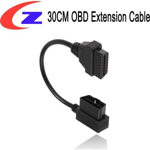30CM OBD2 Connector OBD2 Extension Cable OBD2 16Pin Male To 16Pin Female OBD Connector Cable OBD2 Diagnostic Tool For ELM327