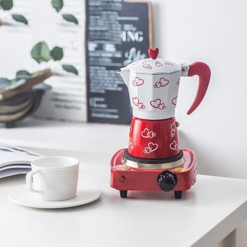 GURET 150/300/450ml Coffee Maker Italian Mocha Coffee Pot Aluminum Mocha Espresso Percolator Pot Coffee Kettle Cafe Tools