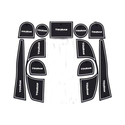 Car Door Groove Mat Gate Slot Cup Armrest Storage Pad Mat For Touran 2011 2012 2013