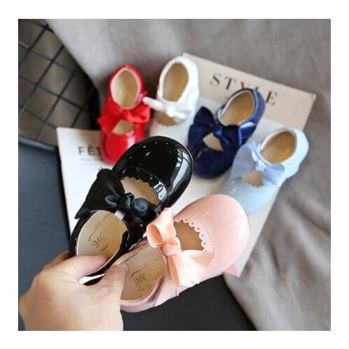 Girls Leather Shoes for Children Wedding Dress Princess School Shoes Kids Summer Bow-knot Student Sandals Fashion Shoes