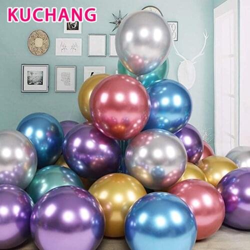 5/10/12/18inch Metallic Balloon Gold Silver Big Round Chorme Latex Helium Balloons Wedding Birthday Party Decorations Globos