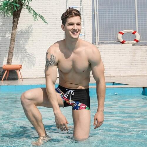 New 2021 Summer Mens Low Waist Swimwear Sexy Bikini Boxer Shorts Male Swim trunks Swimming Surfing Swimsuit Swim Briefs Shorts