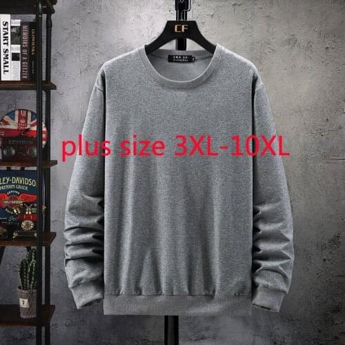 New Arrival Fashion Autumn Winter Men Warm Cotton Oversized O-neck Casual Hoodies Plus Size 3XL 4XL 5XL 6XL 7XL 8XL 9XL 10XL